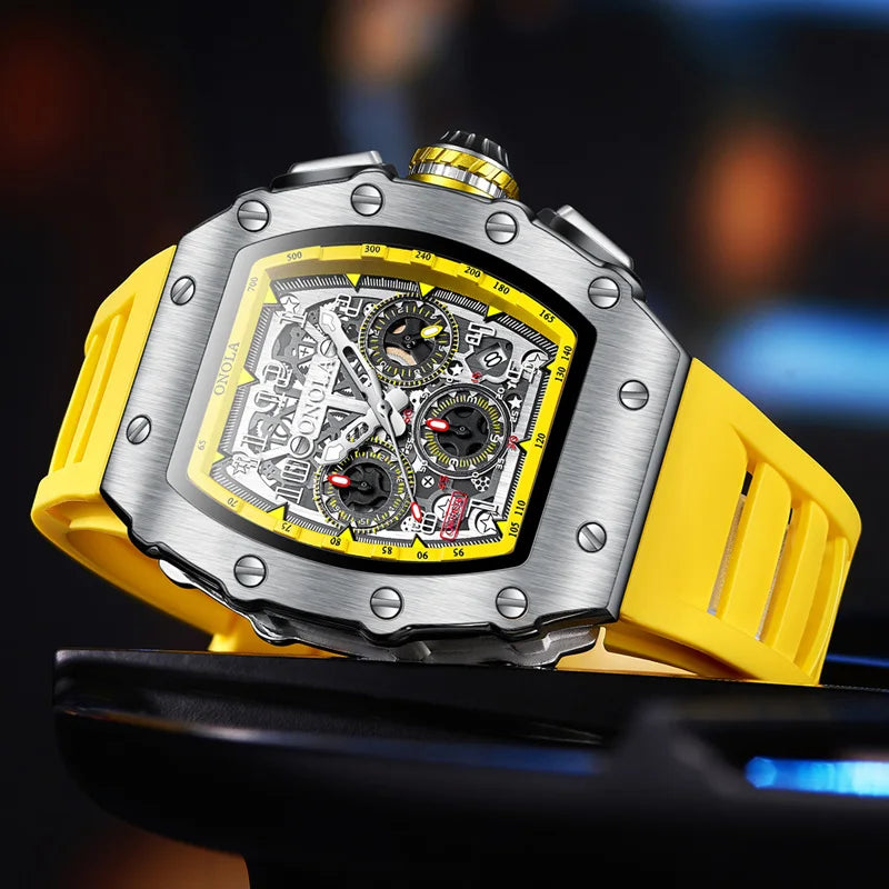 Mens Quartz Watch Multifunction Sports Waterproof Luminous