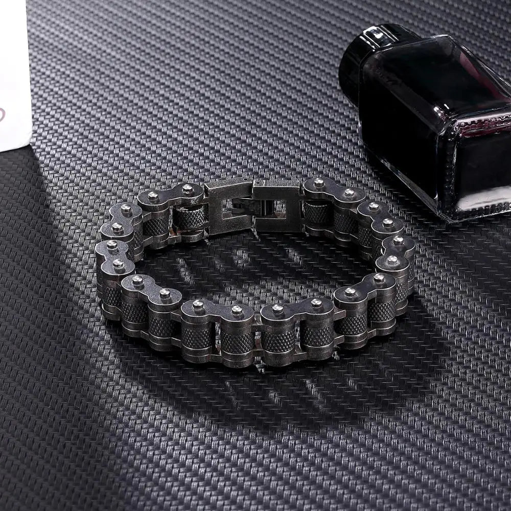 Retro Biker Chain Bracelet Mens Bracelet Link Chain Motorcycle Bicycle Style