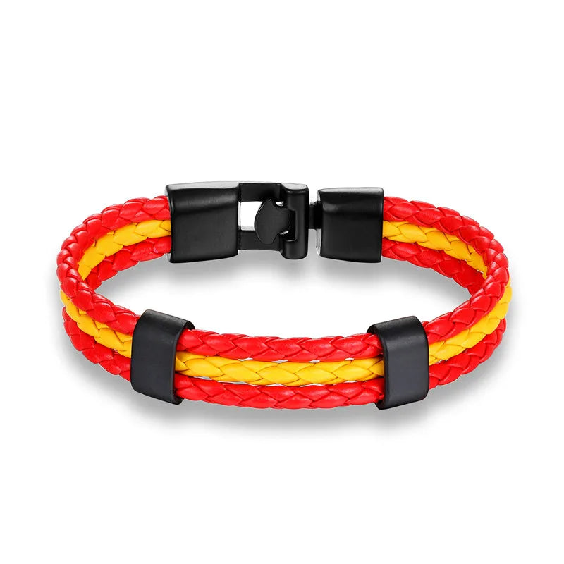 Multilayer Rope Leather Bracelet Magnet Bracelets Survival Bracelets