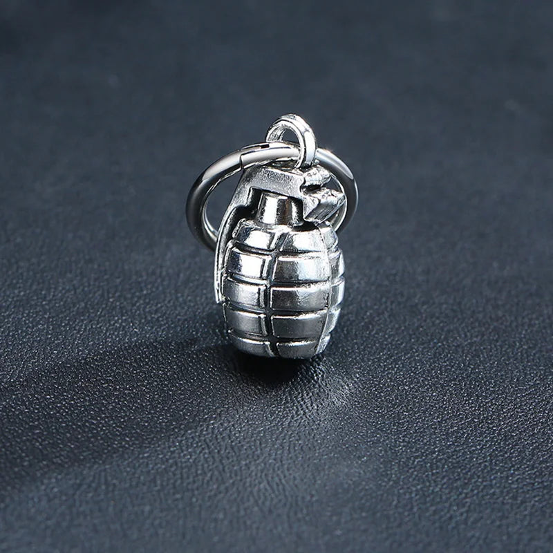 Fun Grenade Shaped Earrings for Men Stainless Steel Hoop Earring