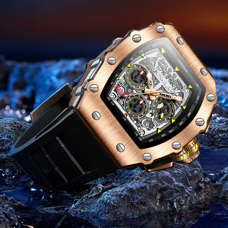 Mens Quartz Watch Multifunction Sports Waterproof Luminous