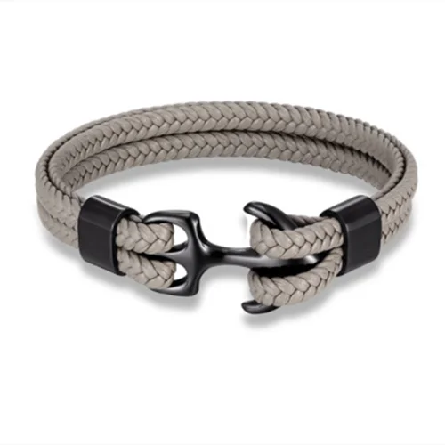 Fashion Leather Bracelet for Men Braid Multilayer Rope Chain