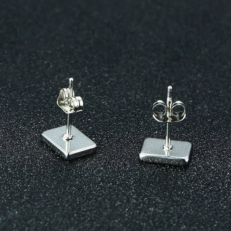 Mens Earring Ace of Spades Stud Earrings Stainless Steel