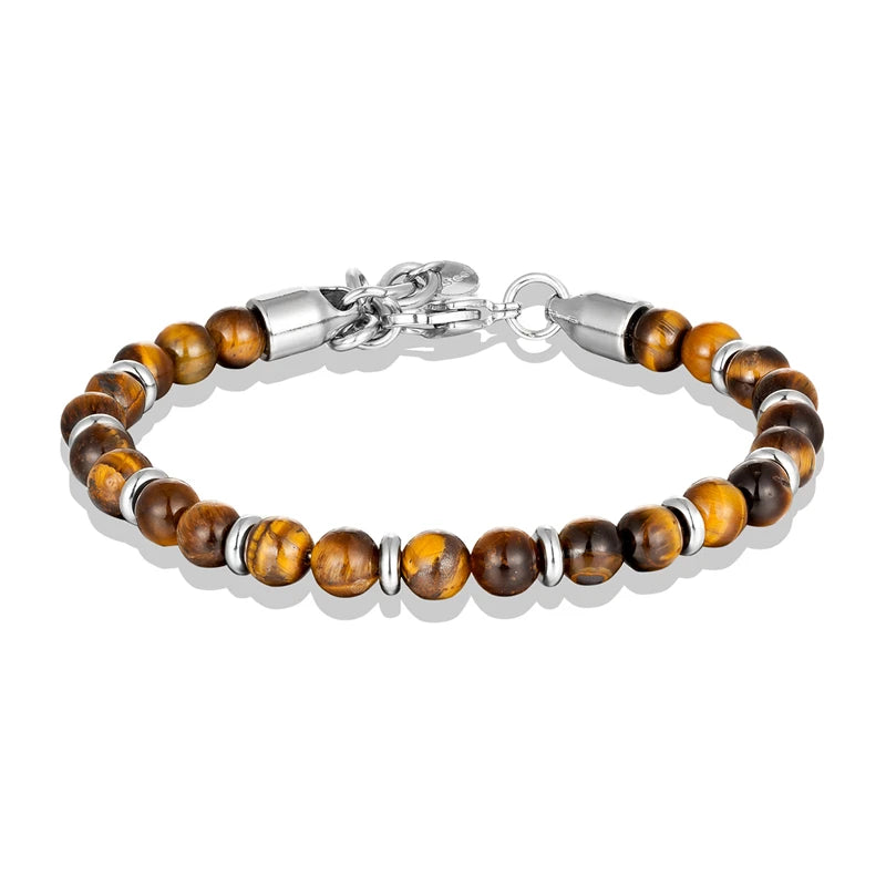 6mm Tiger Eye Beads Strand Colorful Natural Stone Unisex Bracelet