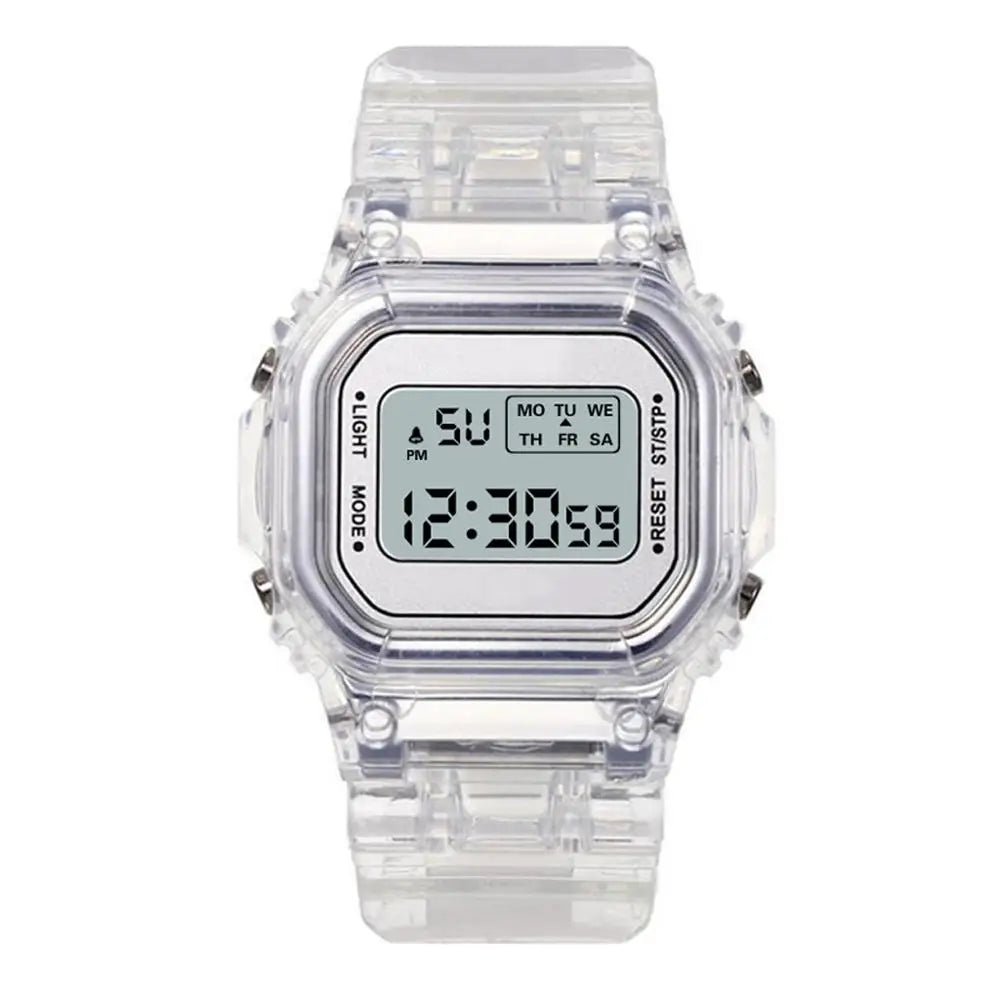 Womens LED Digital Watch Casual Ladies Electronic Wristwatch