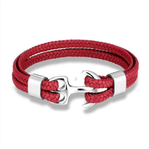 Fashion Leather Bracelet for Men Braid Multilayer Rope Chain