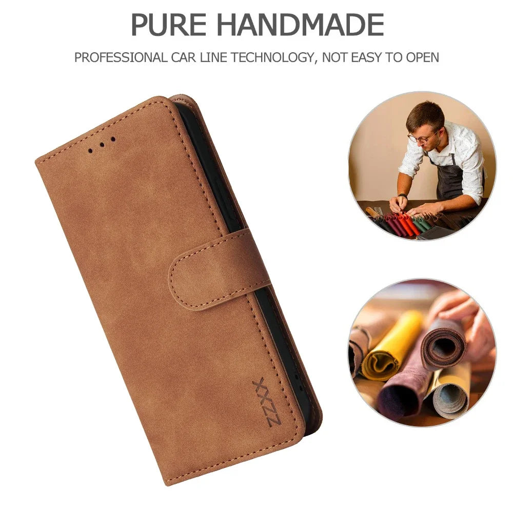 Leather Wallet Phone Case For iPhone 15 14 13 12 11 Pro Max Plus