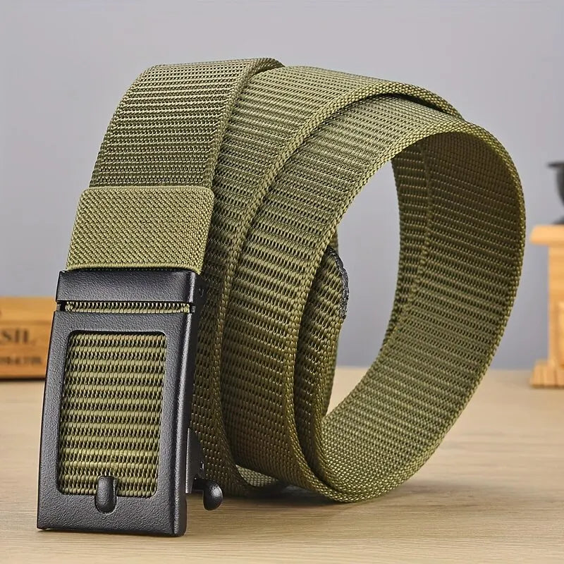 Mens Belt Automatic Metal Buckle Canvas