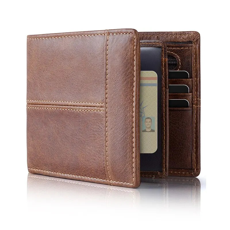 RFID Leather Mens Wallet Card Holder