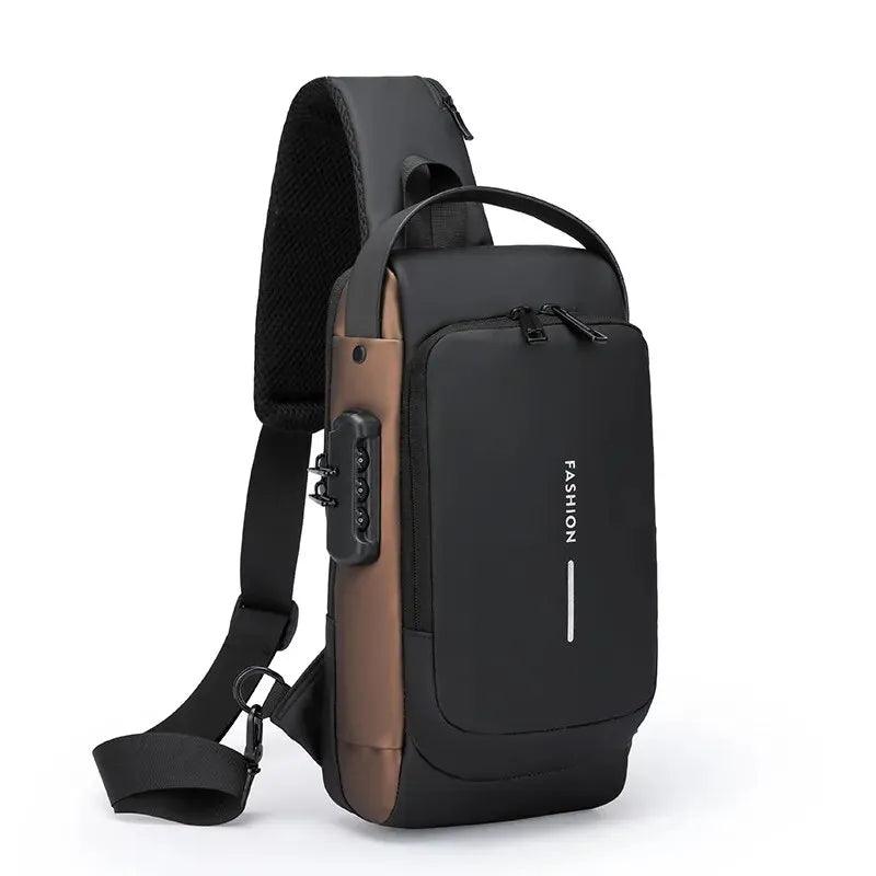 Men Multifunction Anti Theft USB Shoulder Bag - On Sale On