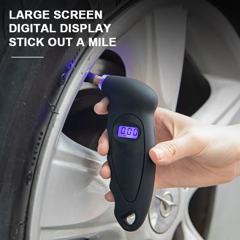 Tire Pressure Gauge Backlight High Precision Digital Monitoring LCD Display