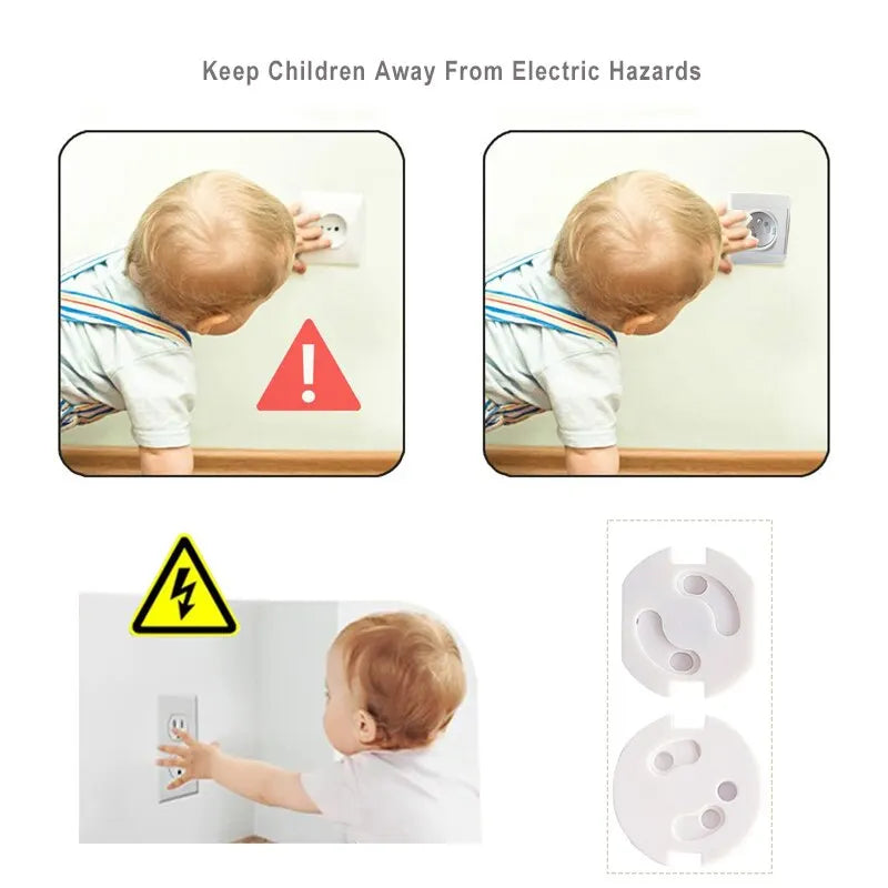 Baby Safety Socket Covers 10pcs Electrical Plastic Outlet Protectors