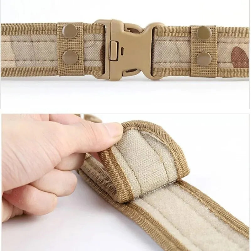 Plastic Buckle Mens Canvas Lengthened Thickened Tactical Belt