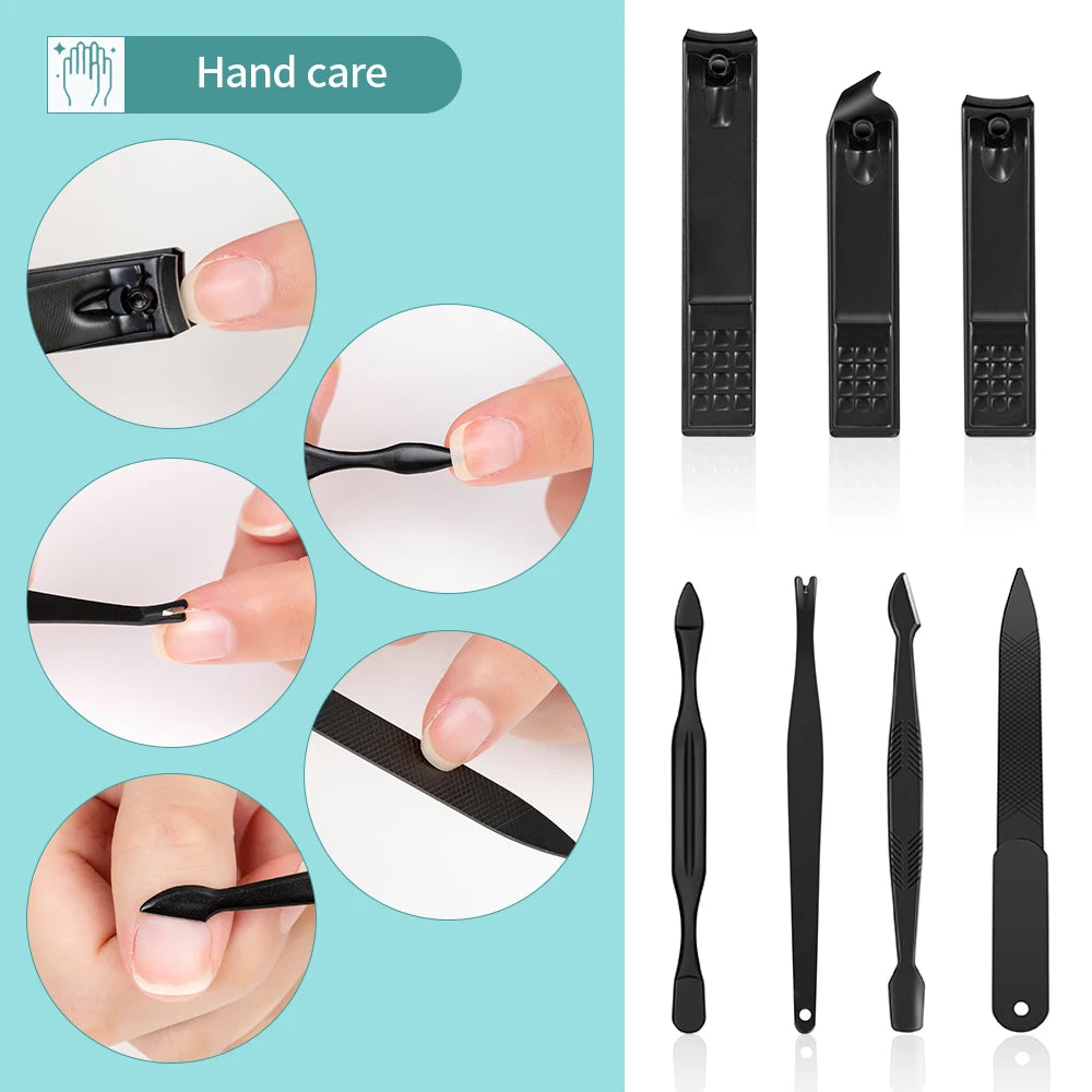 Complete Manicure and Pedicure Set Stainless Steel Nail Clipper Tools