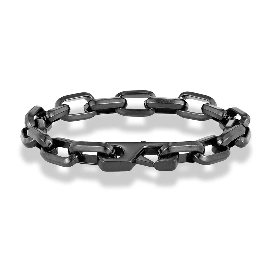 Locomotive Vintage Oxidized Men Punk Stainless Steel Motorcycle Bracelet