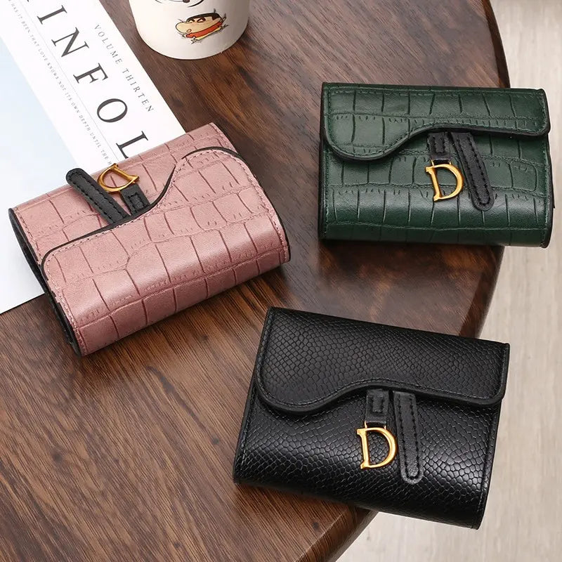 Womens Card Holder Mini PU Leather Wallet