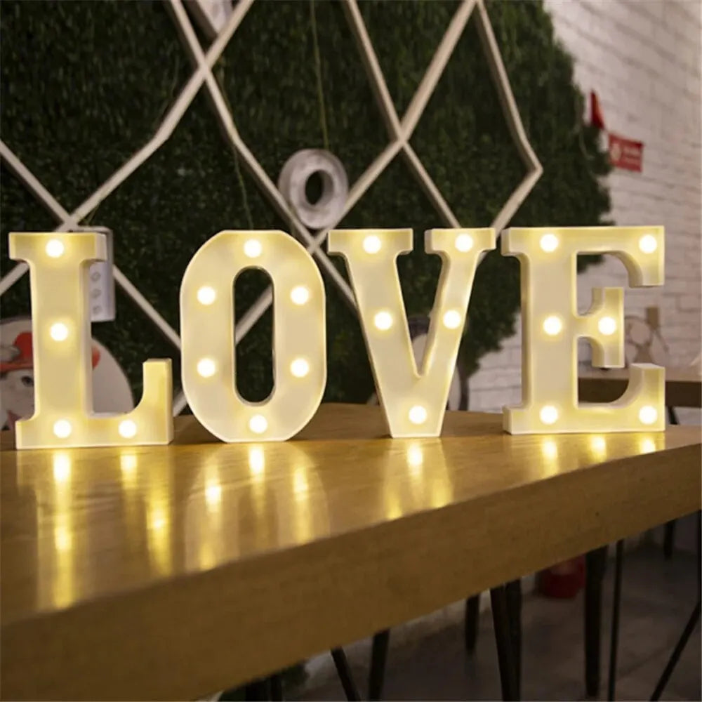 Alphabet LED Night Lights Luminous Lamp