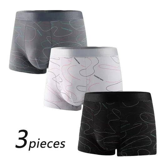 Stay Cool and Stylish 3 Pack Mens Boxer Fashionable Sports Underwear