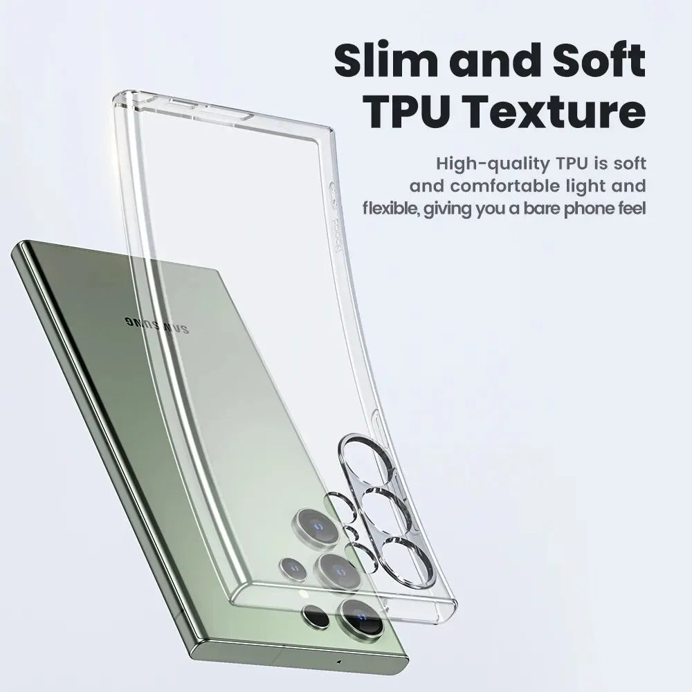 Transparent Soft TPU Phone Case for Samsung S24 S23 S22 S21