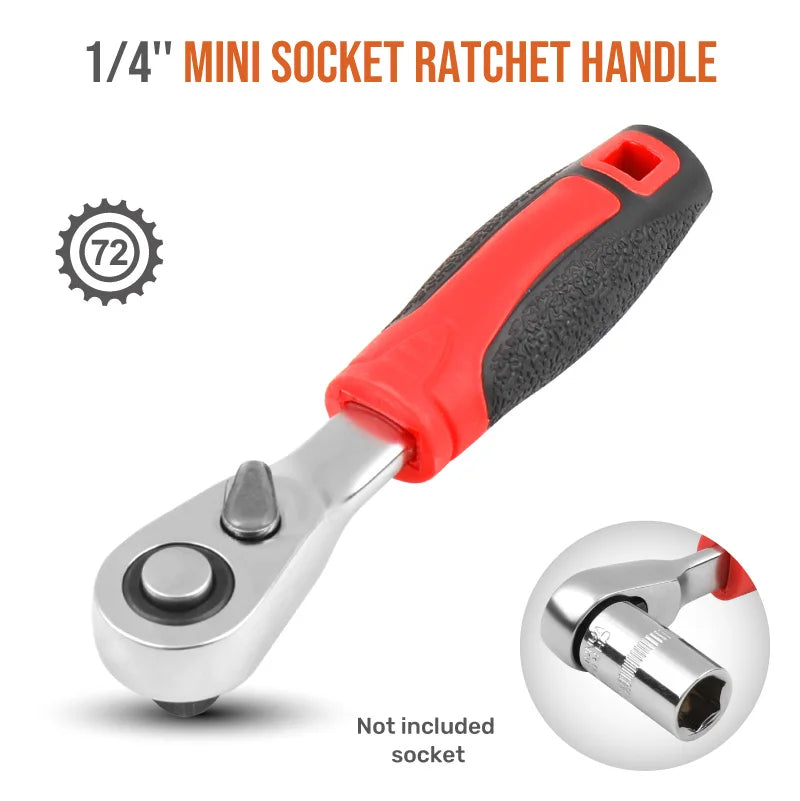 Mini treble 1/4 Ratchet Wrench Double Ended Quick Socket Ratchet Wrench