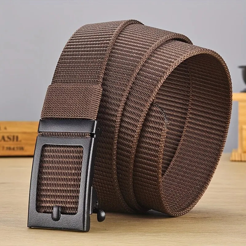 Mens Belt Automatic Metal Buckle Canvas