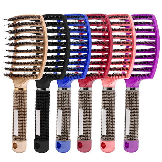 Hair Comb Detangling Brush Bristle Nylon Women Wet Massage Comb