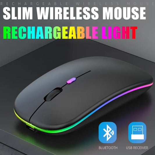 Bluetooth Wireless Mouse Charging Luminous Portable