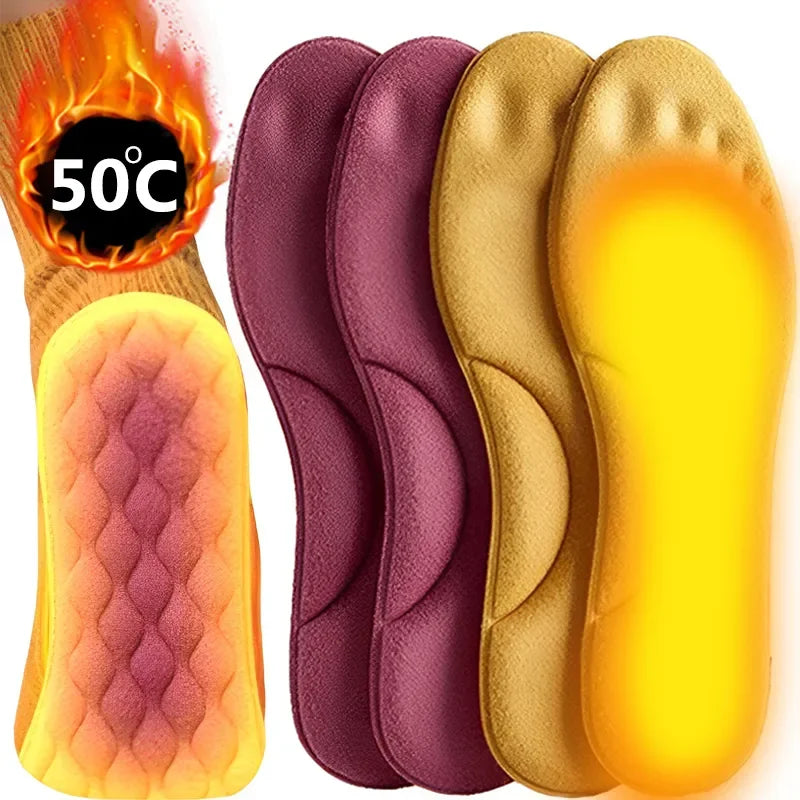 2 Pairs of Self Heating Thermal Insoles for Cold Winter Days