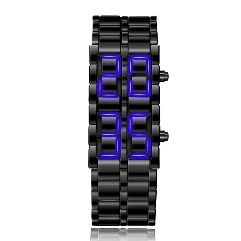 Blue LED Display Mens Digital Lava Watch