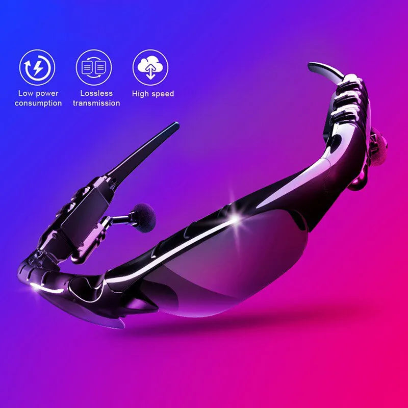 Stereo Earphones Wireless Headset with Mic Sunglasses