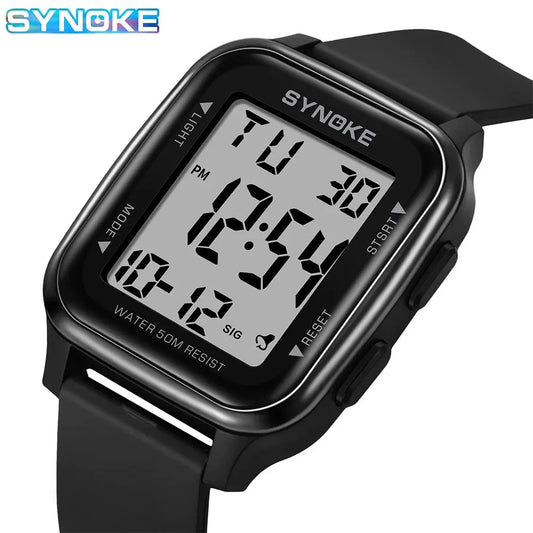 Mens Digital Watch Waterproof Multifunctional Luminous Outdoor Military