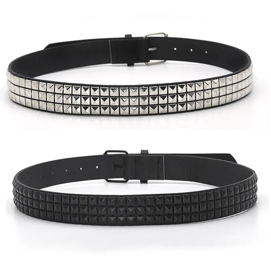 Fashion Rivet Belt Unisex Studded Belt Punk Rock With Pin Buckle