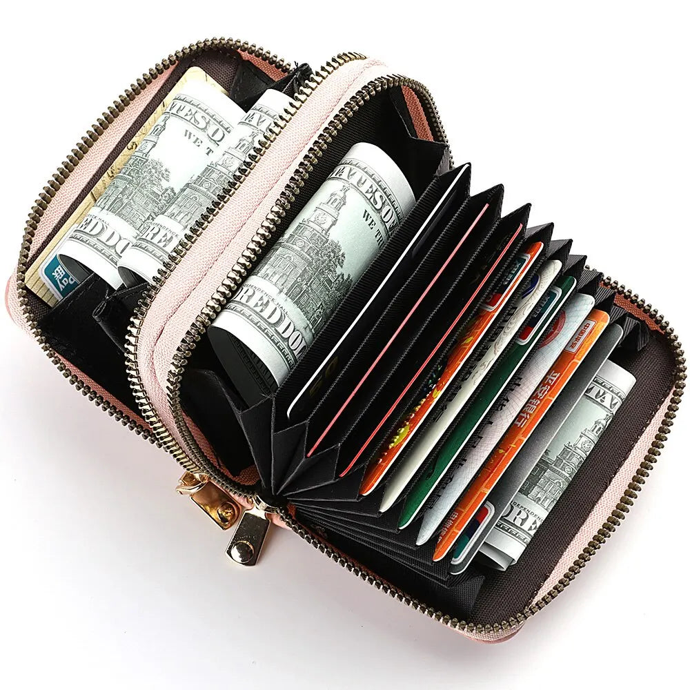 Womens Zipper Multi Card Slot Coin Purse