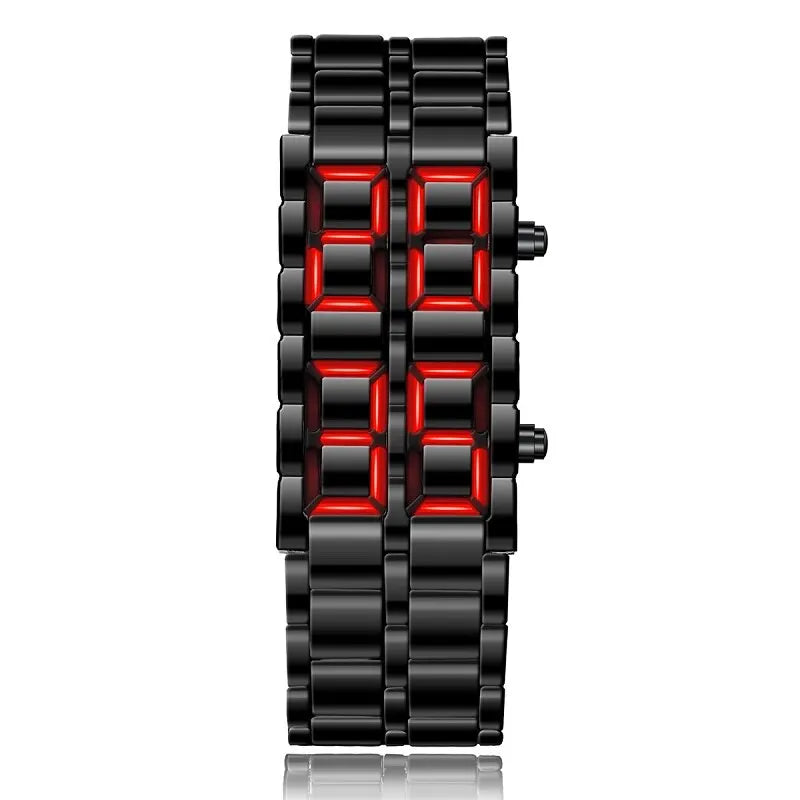 Mens Digital Lava Wrist Watch Red Blue LED Display