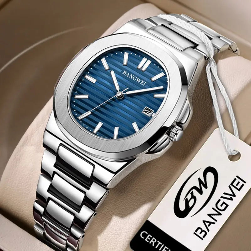 Mens Quartz Watch 30m Waterproof Date Stainless Steel Watch