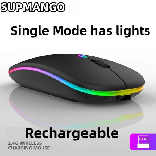 Rechargeable Wireless Mouse Single Mode USB 2.4Ghz RGB