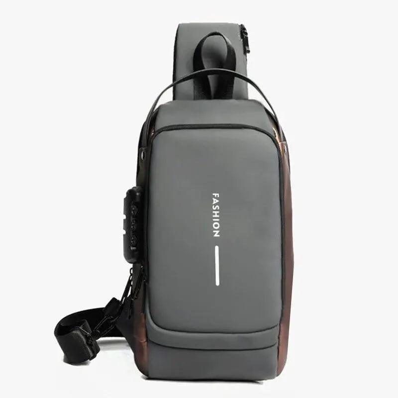 Men Multifunction Anti Theft USB Shoulder Bag - On Sale On