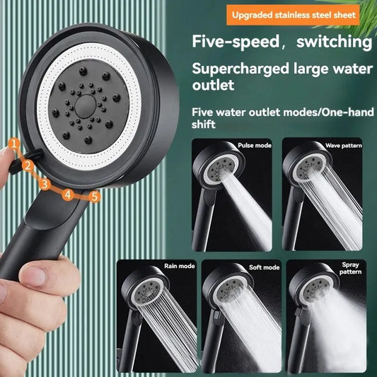 5 Modes Shower Head High Pressure Filter Rainfall Faucet Tap