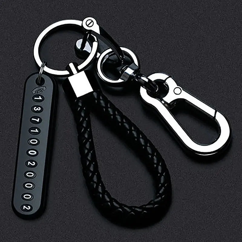 Keychain with Phone Number Strip