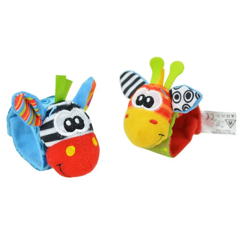 2pcs Puzzle Wrist Strap Rattle Baby Decorative Wristband