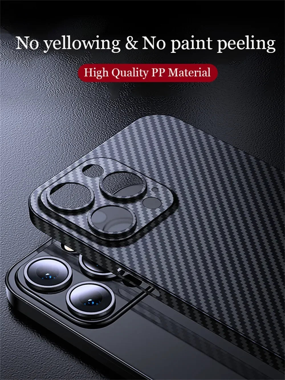 Ultra Thin Carbon Fiber Matte Case For iPhone 15 14 13 12 11 Pro Max