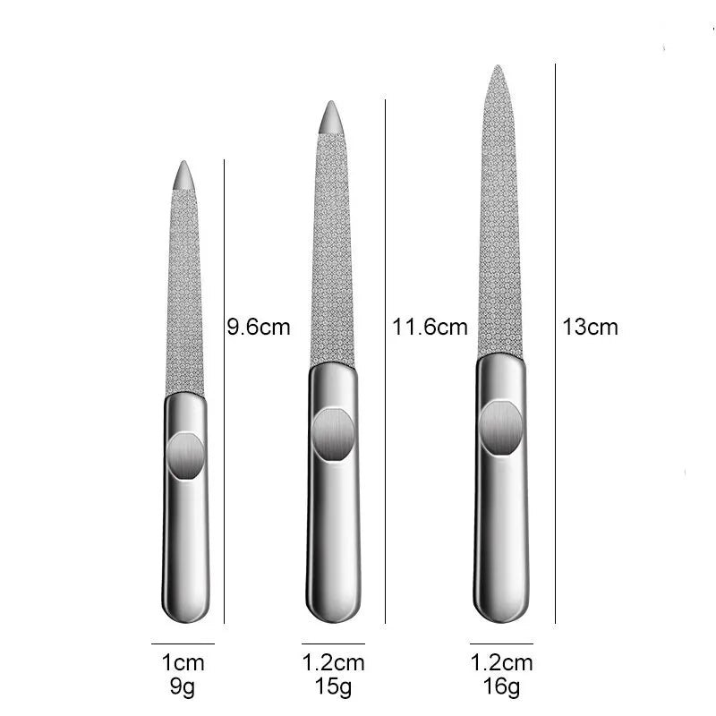 Mix 3 Size Nail File Stainless Steel Sandpaper