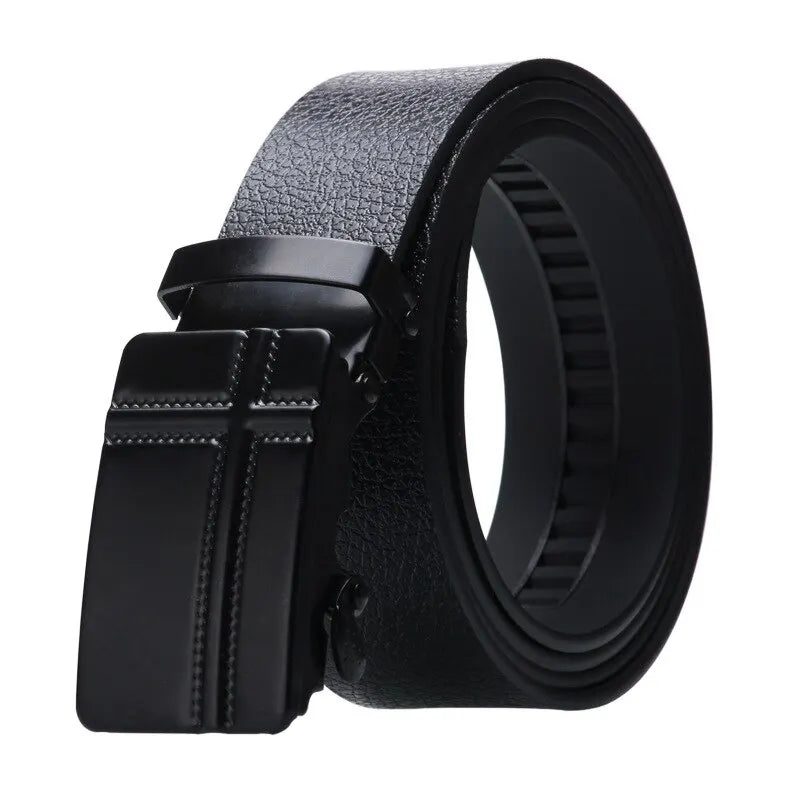 Mens Belt Automatic Click Buckle Split Leather