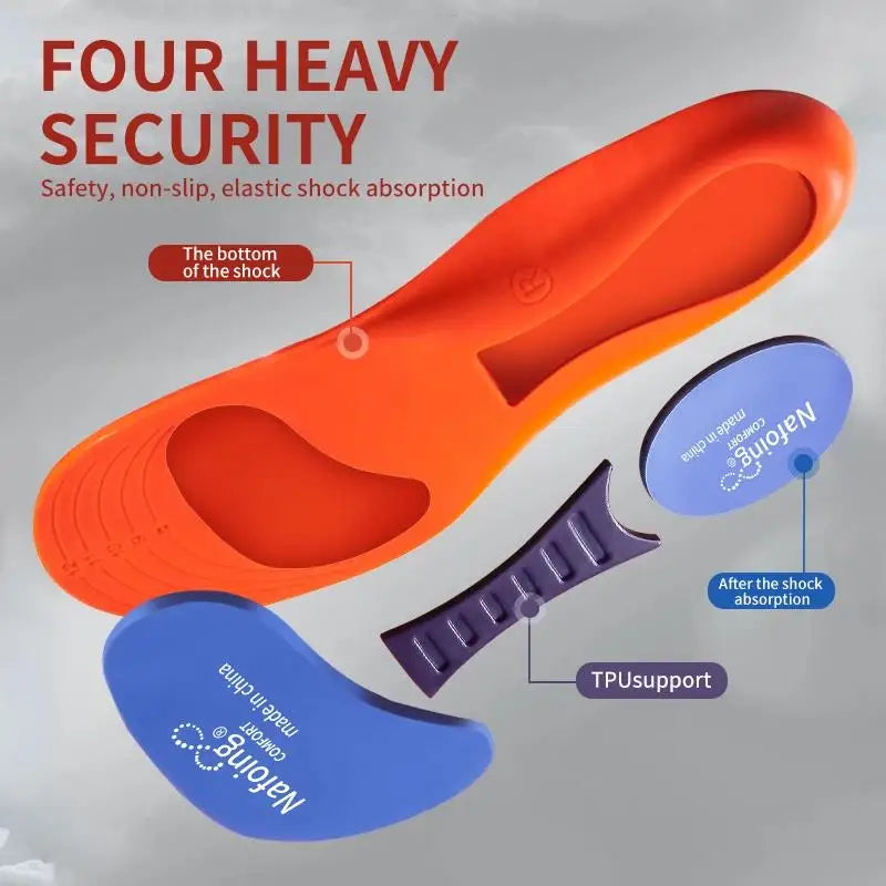 Orthopedic Shoe Insoles for Shock Absorption and Breathable Support