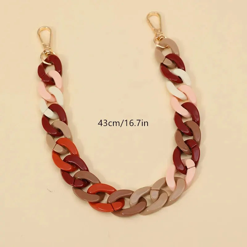 Womens Colorful Chain Strap Bag 43cm