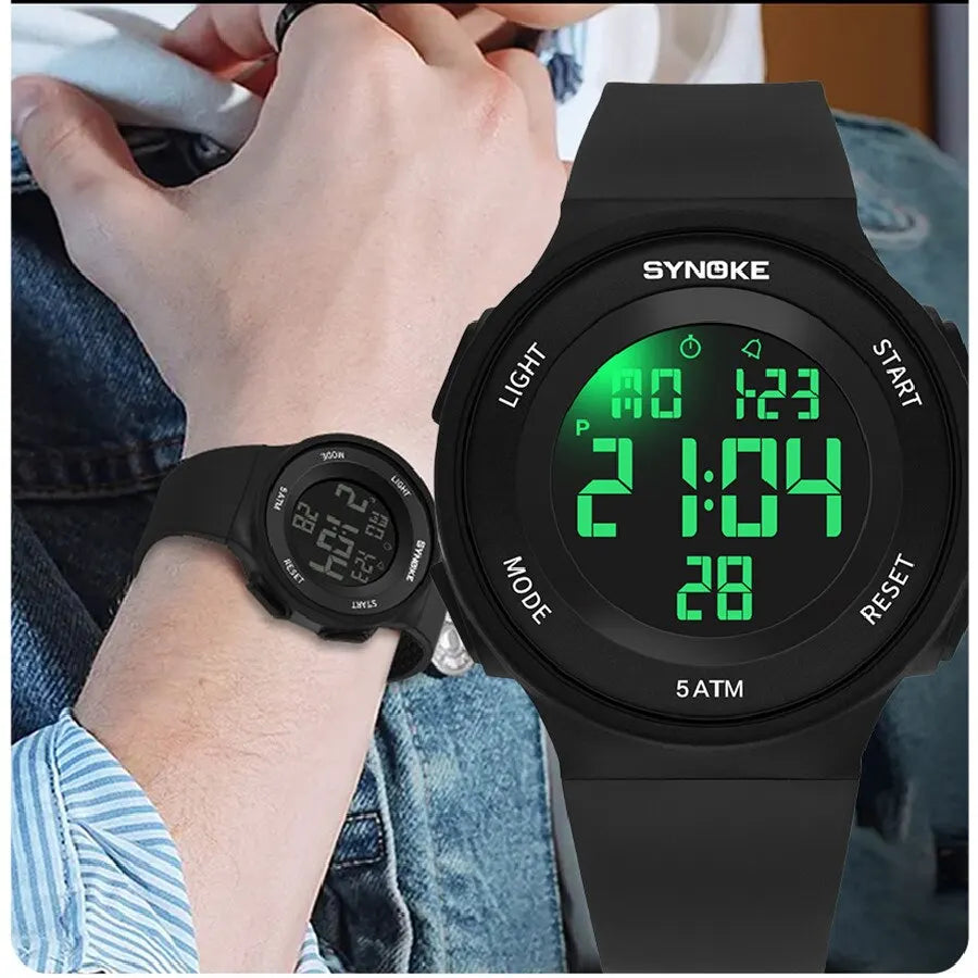 SYNOKE Mens LED Digital Sport Multifunction Watch