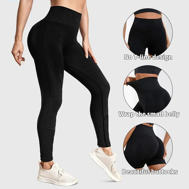 Yoga Sport Womens Fitness Seamless Workout Leggings