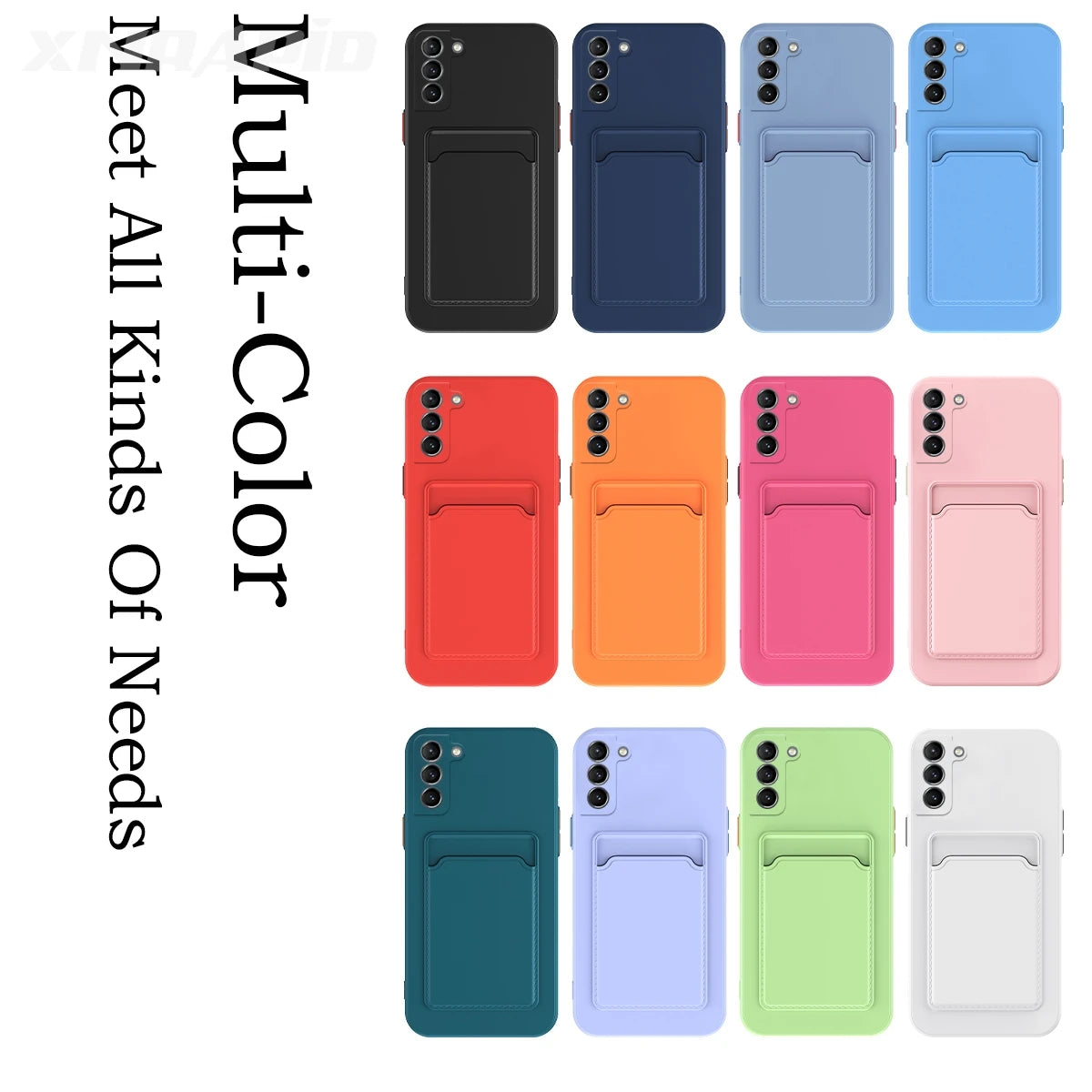 Luxury Soft Silicone Wallet Phone Case For iPhone 15 14 Pro Max Plus