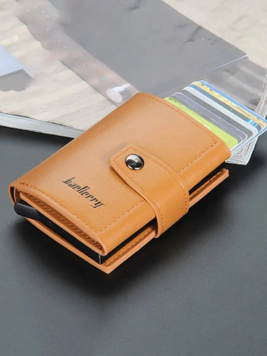 Metal Aluminum Buckle RFID Mens Wallet Card Holder