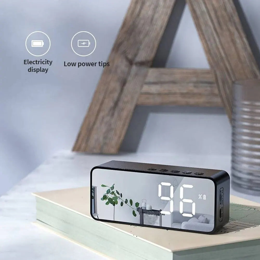 G50 Wireless Bluetooth Speaker Mirror Alarm Clock